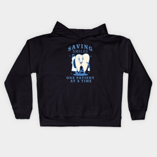Funny Retro Pediatric Dental Assistant Hygienist Office Gifts Kids Hoodie
